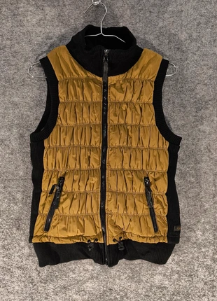 Calvin Klein Performance | Quilted Knit Trim Vest | Y2K Metallic Puffer | Gold Black | Size S, marca: Calvin Klein, estado: Muito bom, tamanho: S / 36 / 8, €24.99, €26.94 inclui Proteção do Comprador