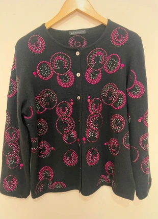 Mandolin Embellished Lambswool & Angora Cardigan – UK 14, brand: mandolin, condition: Very good, size: M / UK 12-14, £15.00, £16.45 includes Buyer Protection