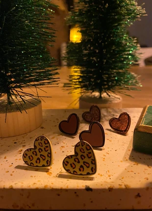 🎄boucles d’oreilles femme cœur léopard neuf avec emballage idée cadeau noël, brand: Boutique Bohéme, condition: New with tags, €6.00, €7.00 includes Buyer Protection