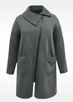 Manteau Long Gris Grande Taille 56 – Élégant, Chaud & Confortable, marca: Mylène, estado: Novo sem etiquetas, tamanho: 8XL / 56 / 28, €30.62, €32.85 inclui Proteção do Comprador Pro