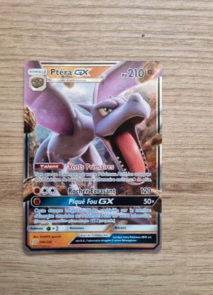 Carte Pokemon Ptera GX (106/236) extension Harmonie des Esprits, brand: Pokémon, condition: Very good, €5.00, €5.95 includes Buyer Protection
