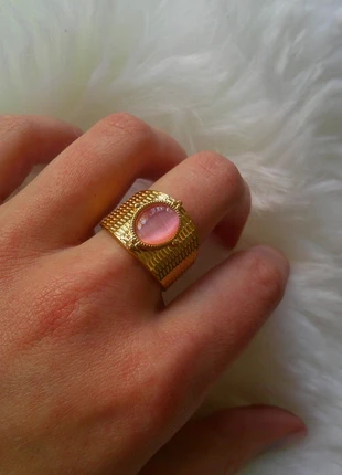 Jolie bague rose douceur 🌟 nacré 🌟 ajustable réglable acier inoxydable, brand: acier inoxydable, condition: Very good, size: Adjustable, €8.00, €9.10 includes Buyer Protection Pro