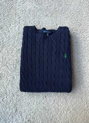 Pull Ralph Lauren Torsadé Col Rond Bleu Marine, marque: Ralph Lauren, état: Très bon état, taille: M / 38 / 10, 55,00 €, 58,45 € Protection acheteurs (Pro) incluse