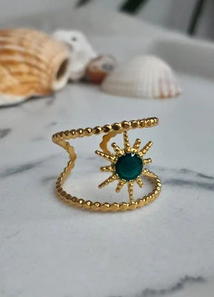 Bague et soleil turquoise, marke: LTDS, zustand: Sehr gut, größe: Größenverstellbar, 6,00 €, 7,00 € beinhaltet Vinted-Käuferschutz Pro