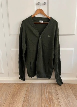 Cardigan men dark green khaki wool Lacoste vintage, marque: Lacoste, état: Très bon état, taille: L, 35,00 €, 37,45 € Protection acheteurs incluse
