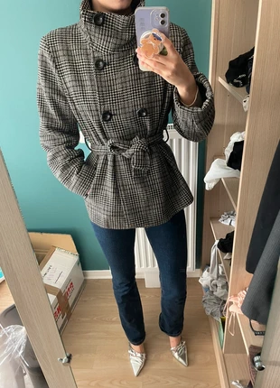 Manteau trench court à carreaux, état: Très bon état, taille: S / 36 / 8, 35,00 €, 37,45 € Protection acheteurs incluse