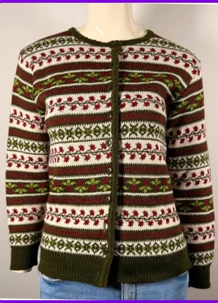 Vintage floral cardigan for women, warm cozy knitwear, size ~M, marque: Vintage Dressing, état: Bon état, taille: M / 38 / 10, 16,90 €, 18,45 € Protection acheteurs incluse