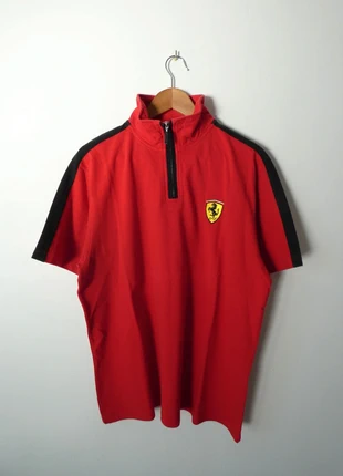 Polo Ferrari F1 Scuderia officiel vintage années 2000 rouge Rosso Corsa demi-zip racing, marke: Ferrari, zustand: Sehr gut, größe: L, 12,00 €, 13,30 € inklusive Vinted-Käuferschutz