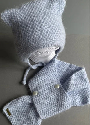 bonnet et écharpe fait main, marque: Fait Main, état: Neuf avec étiquette, taille: 1-2 ans, 49 cm, 25,00 €, 26,95 € Protection acheteurs (Pro) incluse