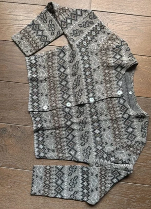 Gilet vintage à motifs nordiques – Taille S – Tons beige et brun, état: Très bon état, taille: S, 6,00 €, 7,00 € Protection acheteurs incluse