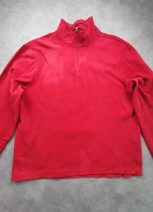 R087 Polaire rouge 1/4 zip L col montant chaud hiver casual unisexe style outdoor vintage, brand: Rouge, condizioni: Ottime, taglia: L, €9.00, €10.15 include la Protezione acquisti Pro