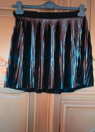 Minigonna plissé effetto metallizzato nei toni argento, taglia M, marque: Tendance, état: Très bon état, taille: M / 38 / 10, 8,99 €, 10,14 € Protection acheteurs incluse