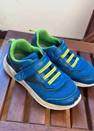 Scarpe Geox bambino blu e lime – leggere e traspiranti, marque: Geox, état: Bon état, taille: 32, 1,00 €, 1,75 € Protection acheteurs incluse