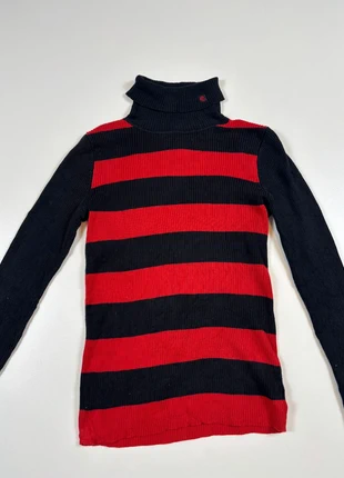 Col roulé rayé rouge et noir brodé – Lauren Ralph Lauren – Taille S, marca: Ralph Lauren, estado: Muito bom, tamanho: S / 36 / 8, €16.00, €17.50 inclui Proteção do Comprador Pro