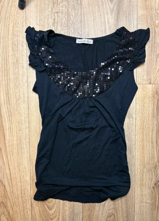 Babydoll glitter sequin top, merk: Vintage Dressing, staat: Heel goed, maat: M / 38 / 10, € 12,99, € 14,34 inclusief Kopersbescherming