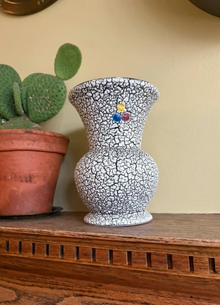 Vintage white lava crackle glaze West German Vase Jasba Cortina, brand: Vintage Chic, condition: Very good, £20.00, £21.70 includes Buyer Protection Pro