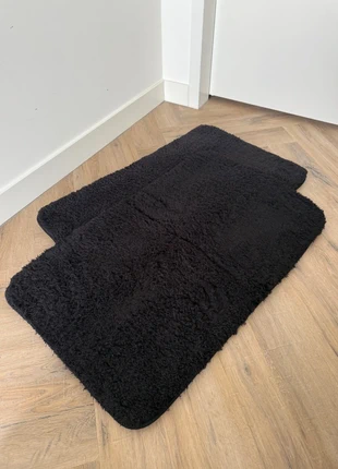 New 2x black ultra soft absorbent non-slip zacht floor mat rug bathroom vloerdoek quick dry shower, staat: Nieuw zonder prijskaartje, € 16,99, € 18,54 inclusief Kopersbescherming