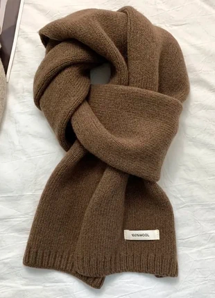 Écharpe hiver marron foncée 100% laine, brand: LAINE, condition: Very good, €25.00, €26.95 includes Buyer Protection Pro