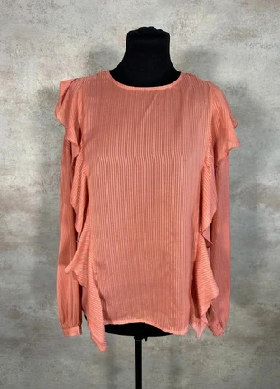 Blouse NAVY rose plissée à volants taille M, marca: NAVY, estado: Muito bom, tamanho: M / 38 / 10, €5.00, €5.95 inclui Proteção do Comprador Pro