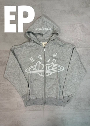 Broken Planet grey cotton planet printed zipped hoodie, brand: Broken Planet, condition: New without tags, size: M, £72.00, £76.30 includes Buyer Protection