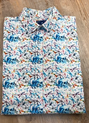 Chemise RTM inspiration Tatoo tete de mort -blanche -boutons stylé-Taille XL homme, brand: Rtm, condition: Very good, size: XL, €10.00, €11.20 includes Buyer Protection