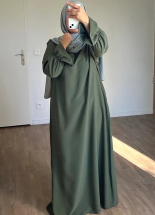 robe abaya kaki manche tulipe, état: Très bon état, taille: Taille unique, 13,50 €, 14,88 € Protection acheteurs (Pro) incluse