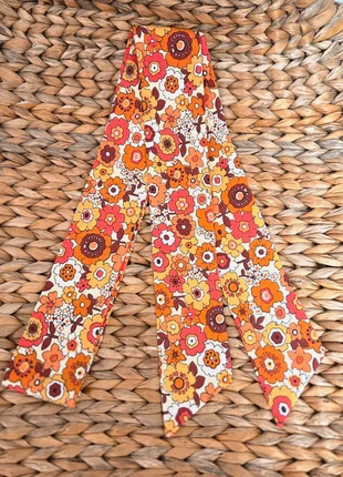 Ceinture ajustable à nouer- bandeau foulard cheveux- coton fleurs orange, marque: sans marque, état: Très bon état, taille: Ajustable, 6,00 €, 7,00 € Protection acheteurs incluse