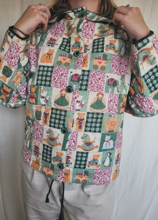 Vintage handgemaakt quilted jasje, marca: Vintage, estado: Muito bom, tamanho: M / 38 / 10, €52.00, €55.30 inclui Proteção do Comprador Pro