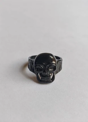 💍 Bague Crâne Noire – Design Squelette Rock et Gothique – Style Punk💍, condition: New without tags, size: 14.9 mm Ø, €6.10, €7.11 includes Buyer Protection