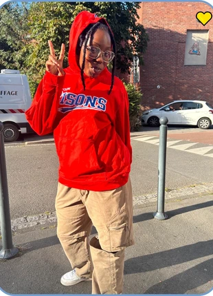 Pull Vintage Rouge Binebrook Bisons 🎈, marca: Vintage, estado: Muy bueno, tamaño: L / 40 / 12, 25,00 €, 26,95 € Protección al comprador Pro incluida