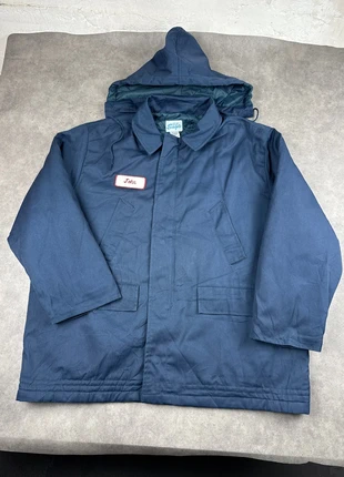 Veste workwear rembourrée taille XXL homme en nylon à capuche bleu marine vintage - JAC0696, marca: WORKWEAR, estado: Muito bom, tamanho: XXL, €20.00, €21.70 inclui Proteção do Comprador Pro