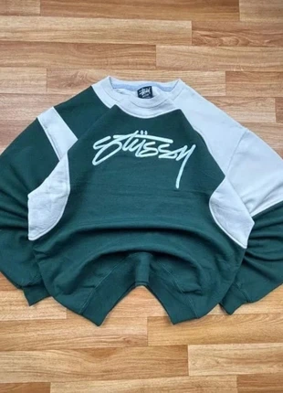 Sweat Stüssy Vintage Y2K Retro Style Boxy (Vert/Gris - Taille M) T143., marke: Stüssy, zustand: Sehr gut, größe: M, 37,90 €, 40,50 € inklusive Vinted-Käuferschutz