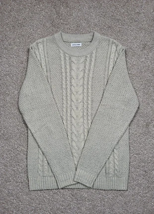 Pull ras du cou maille Jack&Jones | Gris/Beige | Taille S, marca: Jack & Jones, estado: Muito bom, tamanho: S, €15.00, €16.45 inclui Proteção do Comprador