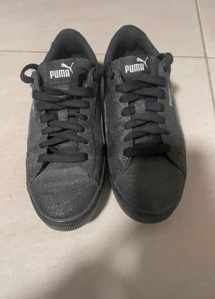 Baskets Puma noires à paillettes - Style casual chic (taille 36), merk: Puma, staat: Goed, maat: 36, € 4,00, € 4,90 inclusief Kopersbescherming