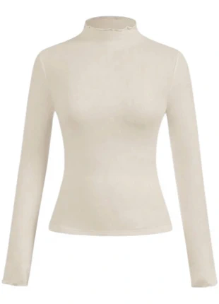 Tee Shirt Manches Longues Beige Femme Vintage Streetwear Casual Gothique Y2k - Taille S, brand: Vintage Dressing, condizioni: Ottime, taglia: S / IT 40 / EU 36, €29.99, €32.19 include la Protezione acquisti