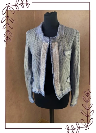 Veste bleu aspect tweed T36 Motel, merk: Motel, staat: Heel goed, maat: S / 36 / 8, € 25,00, € 26,95 inclusief Kopersbescherming