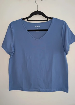 Tee-shirt manches courtes col v basic casual femme taille L Shein, marque: Shein, état: Très bon état, taille: L / 40 / 12, 2,00 €, 2,80 € Protection acheteurs incluse