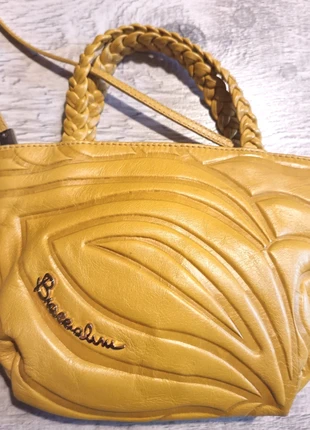 Mini bag Braccialini in pelle gialla lavorata borsa con tracolla bandouliere, marque: Braccialini, état: Très bon état, 38,00 €, 40,60 € Protection acheteurs incluse