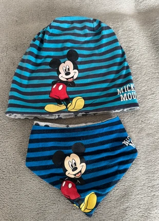 Mütze +Halstuch Mickey Mouse, brand: Disney, condizioni: Ottime, taglia: 1-2 anni, 49 cm, €1.50, €2.28 include la Protezione acquisti
