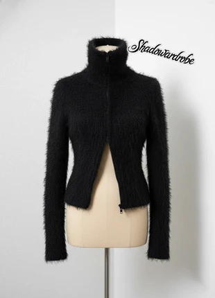 Gilet court noir zippé maille poilue col montant Taille M Y2K/Vintage, brand: friperie, condition: Very good, size: M / 38 / 10, €54.90, €58.35 includes Buyer Protection