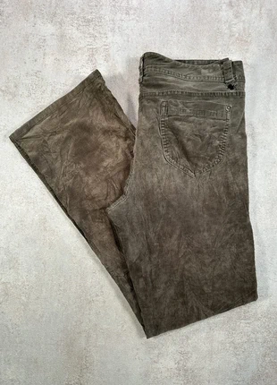 Pantalon En Velours Côtelé / Corduroy gloria vanserbilt olive cotele coton doux poches taille 12, merk: Vintage Dressing, staat: Heel goed, maat: L / 40 / 12, € 12,00, € 13,30 inclusief Kopersbescherming Pro