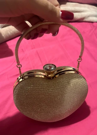 Borsetta cuore oro brillantinata, condizioni: Nuovo con cartellino, €11.00, €12.25 include la Protezione acquisti