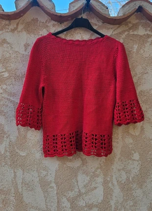 Pull rouge grosses mailles très bon état rouge taille S, condizioni: Ottime, taglia: S / IT 40 / EU 36, €5.00, €5.95 include la Protezione acquisti
