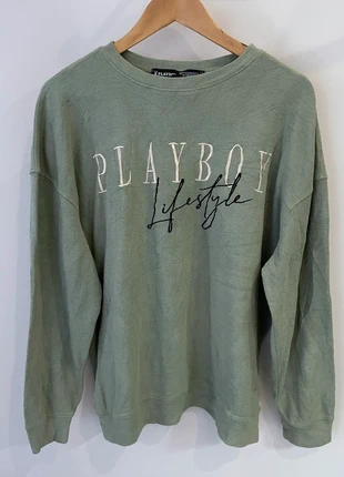 Playboy x Missguided crewneck sweater green women’s M, marque: Playboy, état: Très bon état, taille: M / 38 / 10, 15,00 €, 16,45 € Protection acheteurs incluse
