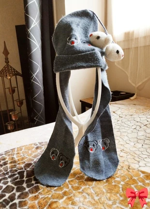 Bonnet enfant mixte avec oreilles ponpons et motifs nounours TU 💠💠, marca: Nounours, estado: Bom, tamanho: Tamanho único, €2.40, €3.22 inclui Proteção do Comprador Pro