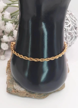 Bracelet acier inoxydable – chaine torsadée dorée, chic et tendance, marca: Boutique Île de Beauté, estado: Novo sem etiquetas, €3.95, €4.85 inclui Proteção do Comprador Pro