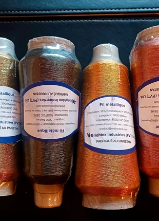 1 lot de 4 bobines fils métalliques, brand: brightex industrie, condizioni: Nuovo con cartellino, €15.00, €16.45 include la Protezione acquisti