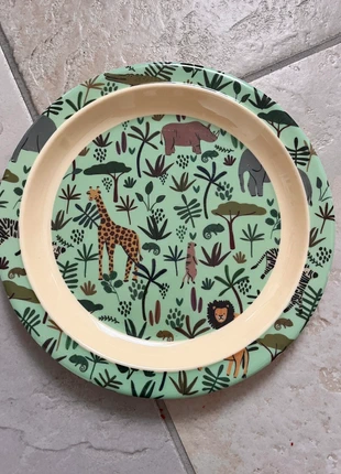 Rice Kinderteller Jungle animals, brand: rice, condizioni: Ottime, taglia: 9-12 mesi / 74 cm, €3.00, €3.85 include la Protezione acquisti