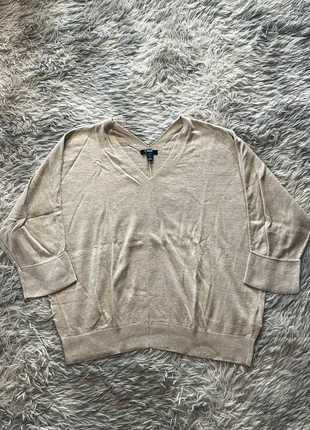 🧣Pull CHAPS beige col V oversize, merk: CHAPS, staat: Heel goed, maat: XL / 42 / 14, € 15,00, € 16,45 inclusief Kopersbescherming Pro