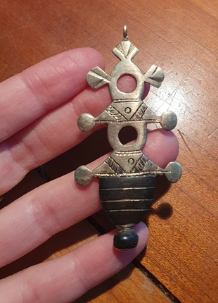 Pendentif touareg argent croix d'Agadez, marca: Fabrication Artisanale, estado: Novo sem etiquetas, €12.00, €13.30 inclui Proteção do Comprador